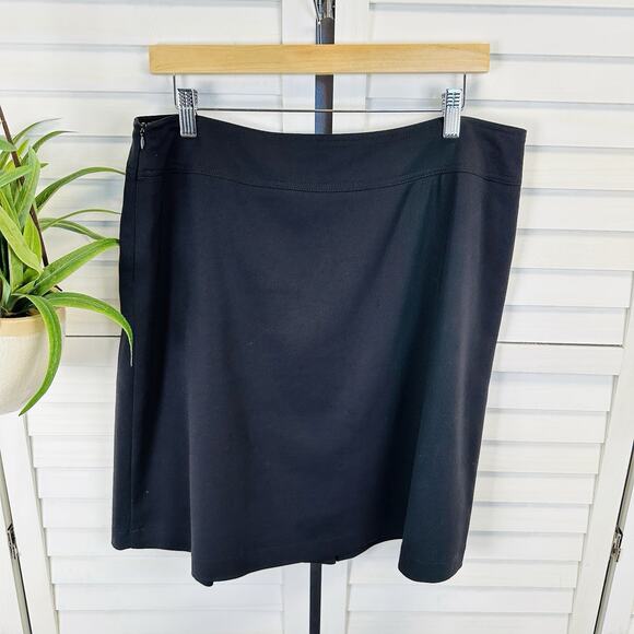 Moschino Jeans Black Donna Skirt Wool Blend Pleated‎ Ruffle Zip Lined Size US 14 - Picture 4 of 8